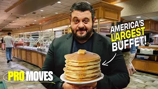 Adam Richman Spends 24 Hours at America s Largest Buffet Pro Moves