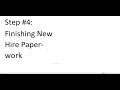 Step 4 Finishing New Hire Paperwork