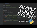 Really Simple Login System in Python Peter s Coding