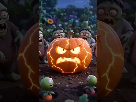 CRAZY Pumpkin vs Zombies 😂🌱Plants vs Zombies Animation 🤯🎃 #gaming #shorts #pvz