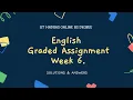 English Graded assignment week 6 Answers Solution IIT Madras Bs Online Degree Part-1