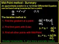 MID-POINT METHOD - 1st Order Differential Equations