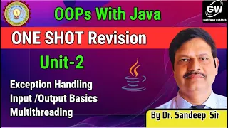 Java I Unit-2 I One Shot I Exception Handling I Input Output Basics I Multithreading I AKTU