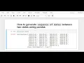 Python - How to generate sequence of dates between two dates using pandas
