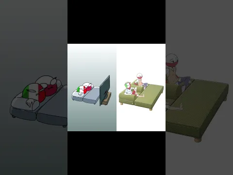 GERMAN STRANGE SOFA PRANK🛏️😴 #shorts #countryballs #animation