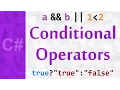 C Conditional Operators Tutorial AND operator OR operator Ternary Operator in Unity C