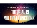 Learn JavaScript Tutorial 19 - Multiple Functions IMPORTANT