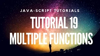 Learn JavaScript Tutorial 19 - Multiple Functions IMPORTANT