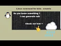 Linux command for kids Linux c-matrix command Hands on experience with Linux commands