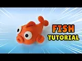 DIY How to Make MINIATURE FISH - Polymer Clay Goldfish Fondant plastilina Tutorial