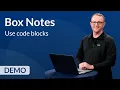Learn to use code blocks in Box Notes