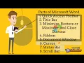 What are the Parts of Microsoft Word