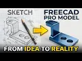 FreeCAD 1 1 Tutorial For Complete Beginner -