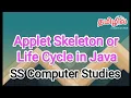 applet skeleton or life cycle in java java in tamil