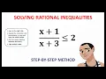 SOLVING RATIONAL INEQUALITY PART 2 GENERAL MATHEMATICS