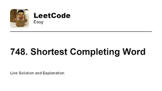 748 Shortest Completing Word Leetcode Easy