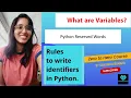 Variables Identifiers Keywords Naming Conventions Python Course by Sakshi