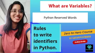 Variables Identifiers Keywords Naming Conventions Python Course by Sakshi