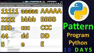 Printing aaabbc 111223 in triangle Shape Pattern Program Python
