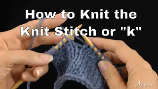 How to Knit The Knit Stitch or k An Annie s Tutorial