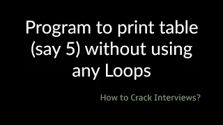 Program to print table without using loop in PHP