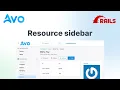 Resource sidebar - Avo Admin for Ruby on Rails