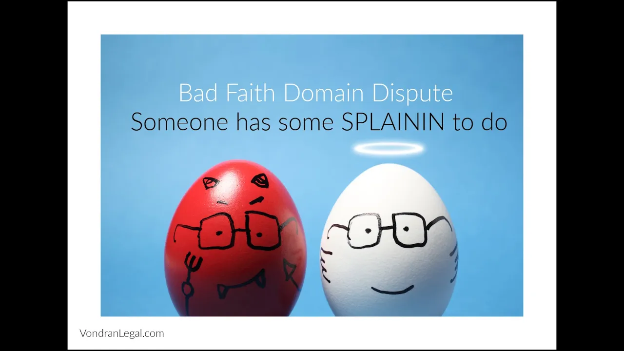 How NOT to file a UDRP domain name dispute against a competitor