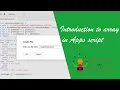 Array Introduction in Apps script