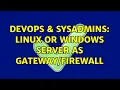 DevOps SysAdmins Linux or Windows Server as 2 Solutions