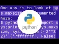 How do I determine if my python shell is executing in 32bit or 64bit