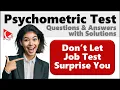 How to Pass a PSYCHOMETRIC TEST - Questions and Answers with Solutions