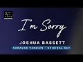 I'm sorry - Joshua Bassett (Original Key Karaoke) - Piano Instrumental Cover with Lyrics, Tutorial