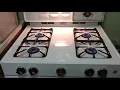 1960 s Magic Chef Stove Burners lit