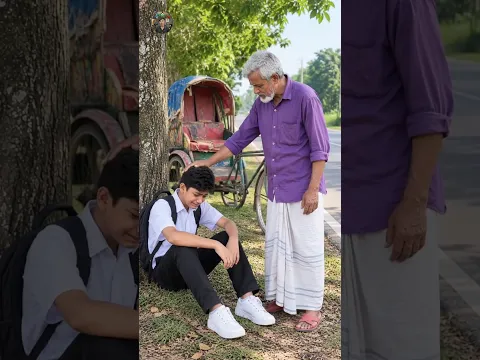 অসহায় ছাত্রকে সাহায্য করে পুলিশের মন জয় করলেন বৃদ্ধ রিকশাচালক #humanity #kindness #shorts