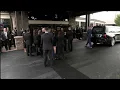 Procession of hearses arrive at funeral for York police detectives killed in shooting