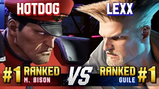 SF6 HOTDOG29 1 Ranked M Bison Vs LEXX 1 Ranked Guile High Level Gameplay 