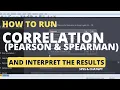 Pearson Correlation using SPSS - Running Interpreting and Reporting