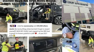 breaking davido surprised nigerians with his 2021 rolls royce car worth 250 million naira 