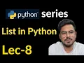 list in python Lec-8
