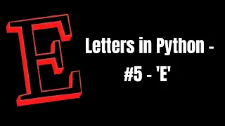 Make the letter E in Turtle