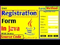 How to create User Registration Form in java using swing Registration Form in java