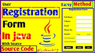 How to create User Registration Form in java using swing Registration Form in java