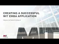 Creating a Successful MIT EMBA Application