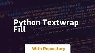 python textwrap fill