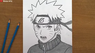 How to Draw Naruto Uzumaki Easy Anime Drawing Tutorial Step-by-Step