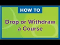 How to Drop or Wit raw from a Course