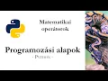 Python alapok matematikai muveletek