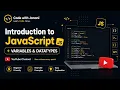 JavaScript Variables Data Types for Beginners Complete JavaScript Tutorial Code with Janani