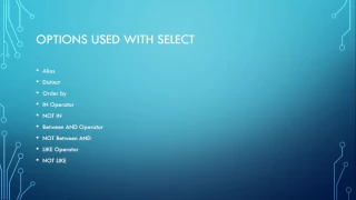 Different Options in SELECT Command SQL Basics Tutorial - 17