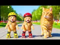 Download Lagu Mama Cat Trims Fur on the Farm and Makes Tiger Hat For Kittens At Home🐾🎩🐯